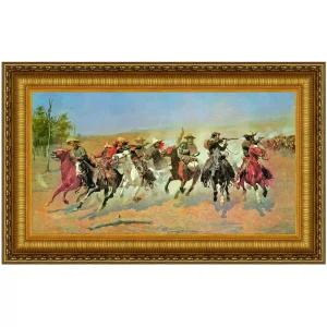 A Dash for the Timber Framed Canvas Replica Painting: Medium