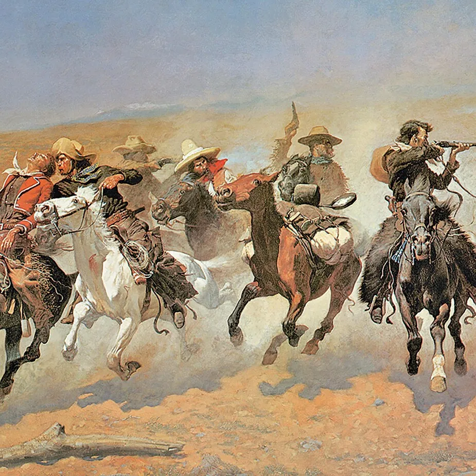 A Dash for the Timber Framed Canvas Replica Painting: Grande
