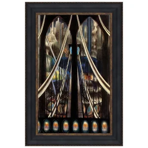 The Brooklyn Bridge Framed Canvas Replica Painting: Small