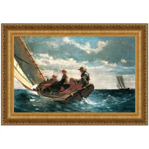 Breezing Up (A Fair Wind) Framed Canvas Replica Painting: Small