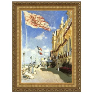 Hotel des Roches Noires, Trouville Framed Canvas Replica Painting: Small