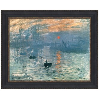 Impression Sunrise Framed Canvas Replica Painting: Small