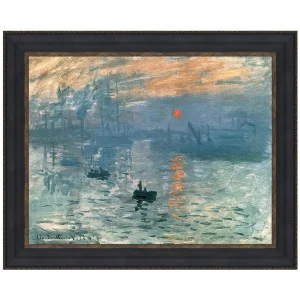 Impression Sunrise Framed Canvas Replica Painting: Small