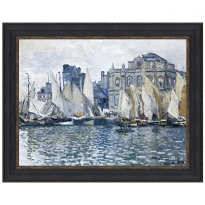Museum at Le Havre Framed Canvas Replica Painting: Small