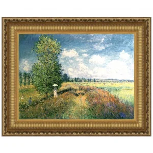 Summer, Poppy Field Framed Canvas Replica Painting: Small