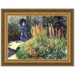 Gladioli Framed Canvas Replica Painting: Large