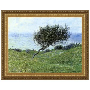 Seacoast at Trouville Framed Canvas Replica Painting: Grande