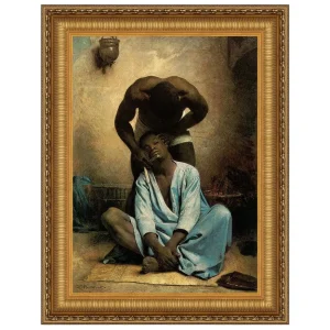 The Barber of Suez Framed Canvas Replica Painting: Grande