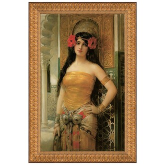 Les Coquelicots Framed Canvas Replica Painting: Small