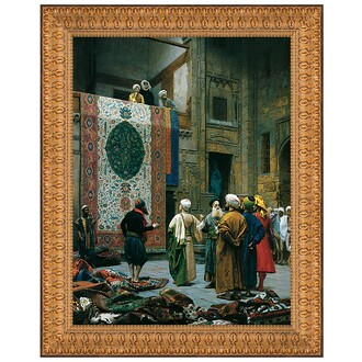 Carpet Merchant Framed Canvas Replica Painting: Medium