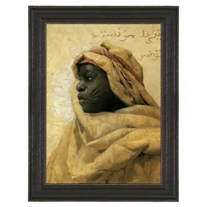 Portrait of a Nubian Framed Canvas Replica Painting: Grande