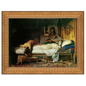 Death of Cleopatra Framed Canvas Replica Painting: Grande