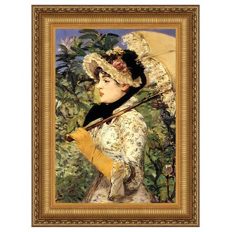 Jeanne (Spring) Framed Canvas Replica Painting: Small
