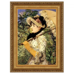 Jeanne (Spring) Framed Canvas Replica Painting: Small