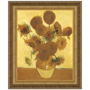 Sunflowers Framed Canvas Replica Painting: Grande
