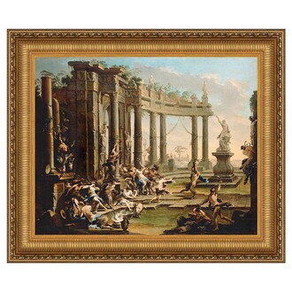 Bacchanale Framed Canvas Replica Painting: Large