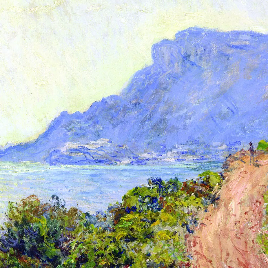 La Corniche at Monaco Framed Canvas Replica Painting: Medium