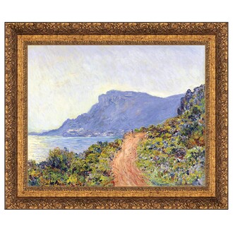 La Corniche at Monaco Framed Canvas Replica Painting: Medium