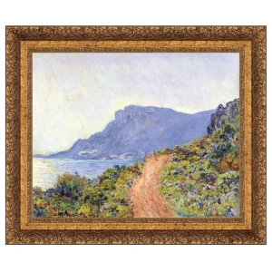 La Corniche at Monaco Framed Canvas Replica Painting: Large