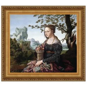 Mary Magdalene Framed Canvas Replica Painting: Small
