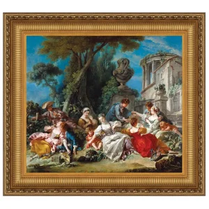 The Bird Catchers Framed Canvas Replica Painting: Small