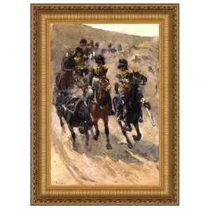 The Yellow Riders Framed Canvas Replica Painting: Medium
