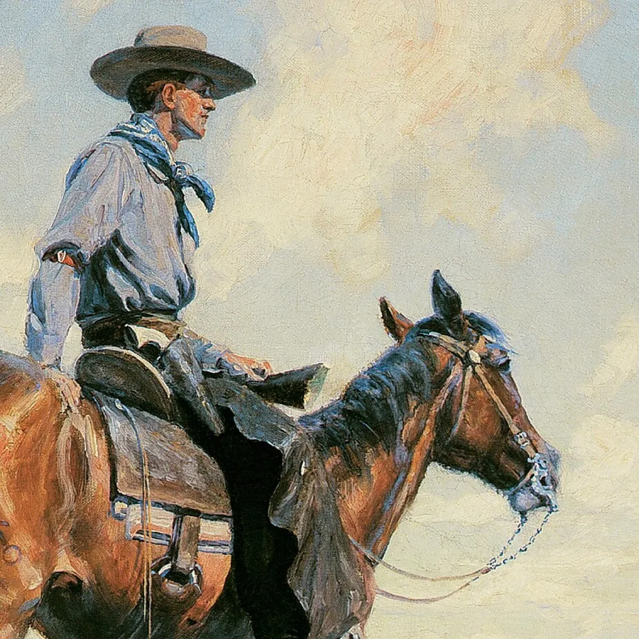 Sentinel of the Plains Framed Canvas Replica Painting: Grande