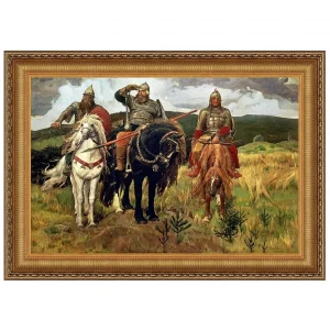Bogatyrs (Warrior Knights) Framed Canvas Replica Painting: Medium