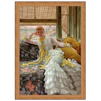 Seaside Framed Canvas Replica Painting: Medium