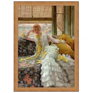 Seaside Framed Canvas Replica Painting: Large