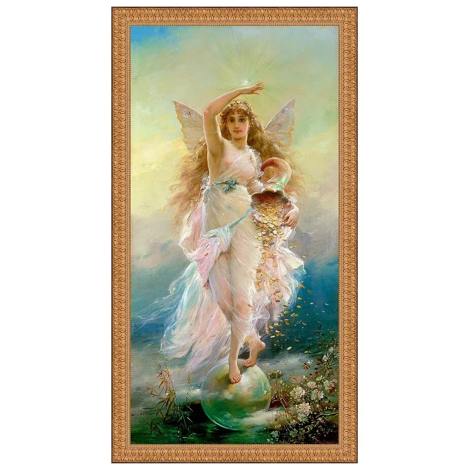 Fortuna Framed Canvas Replica Painting: Large