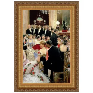 The Soiree Framed Canvas Replica Painting: Large