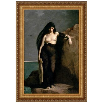 Sappho Framed Canvas Replica Painting: Large