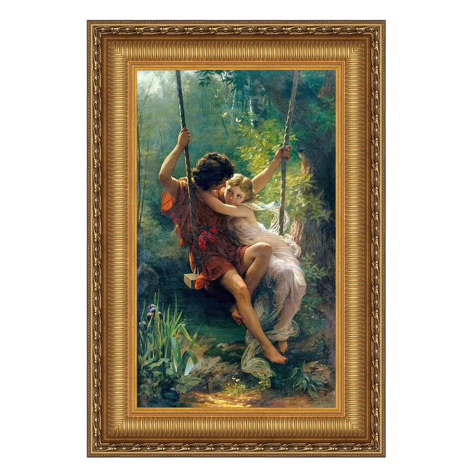 Le Printemps (Springtime) Framed Canvas Replica Painting: Small