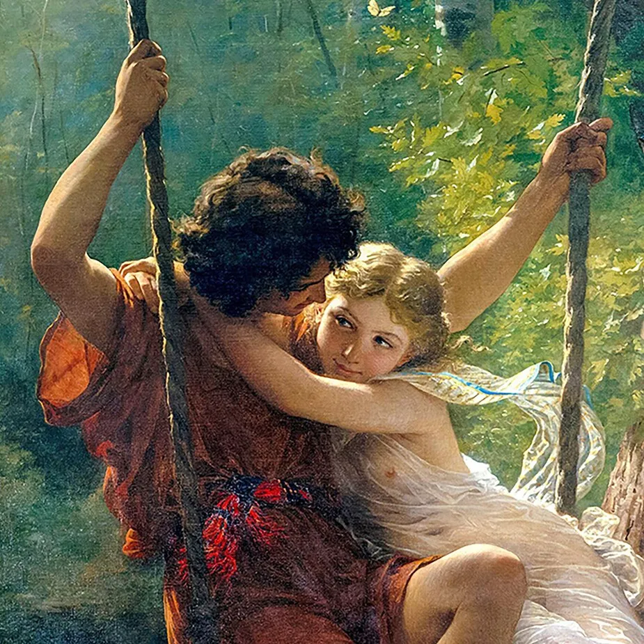 Le Printemps (Springtime) Framed Canvas Replica Painting: Large