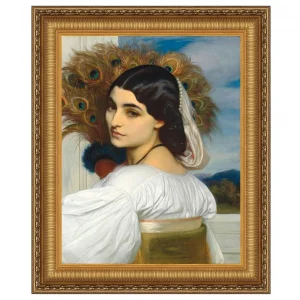 Pavonia Framed Canvas Replica Painting: Large