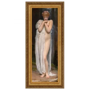 Crenaia the Nymph of the Dargle Framed Canvas Replica Painting: Grande