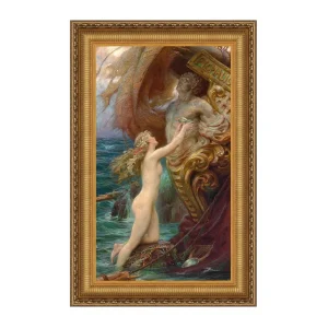 A Deep Sea Idyll Framed Canvas Replica Painting: Large