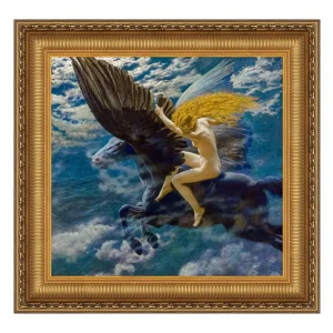 Dream Idyll (A Valkyrie) Framed Canvas Replica Painting: Large