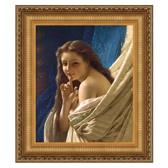 Portrait of a Young Woman Framed Canvas Replica Painting: Medium