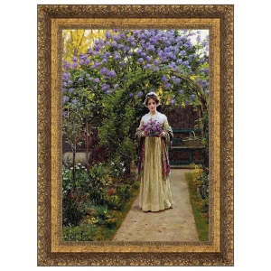 Lilac Framed Canvas Replica Painting: Medium