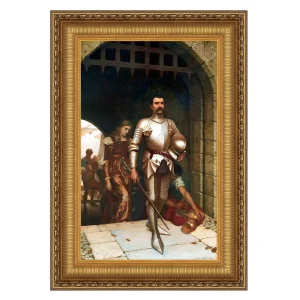 Conquest of the Knight Framed Canvas Replica Painting: Grande