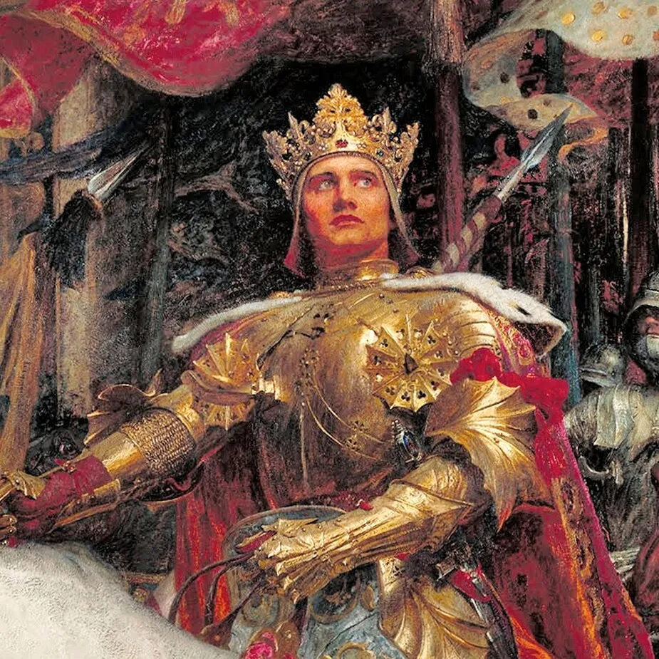 The Two Crowns Framed Canvas Replica Painting: Medium