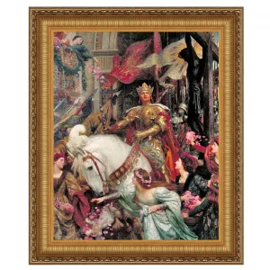 The Two Crowns Framed Canvas Replica Painting: Medium