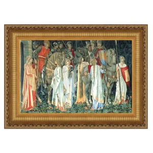 Quest for the Holy Grail Framed Canvas Replica Painting: Grande