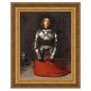 Joan of Arc Framed Canvas Replica Painting: Grande