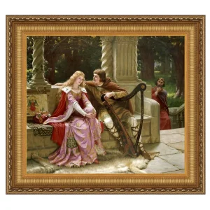 Tristan and Isolde Framed Canvas Replica Painting: Large