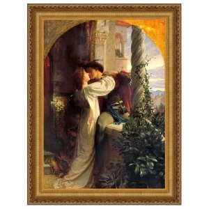 Romeo and Juliet Framed Canvas Replica Painting: Large