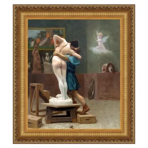 Pygmalion and Galatea Framed Canvas Replica Painting: Small