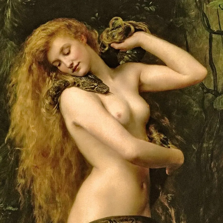 Lilith Framed Canvas Replica Painting: Medium